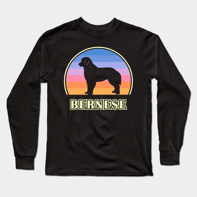 Bernese Mountain Dog Vintage Sunset Dog Long Sleeve T-Shirt by millersye